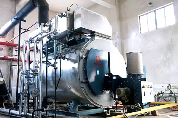 Oil fired steam boiler