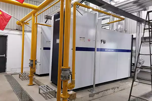 Natural gas steam boiler