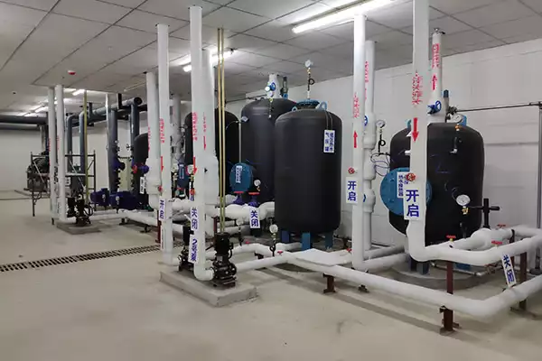 Natural gas boiler heating system